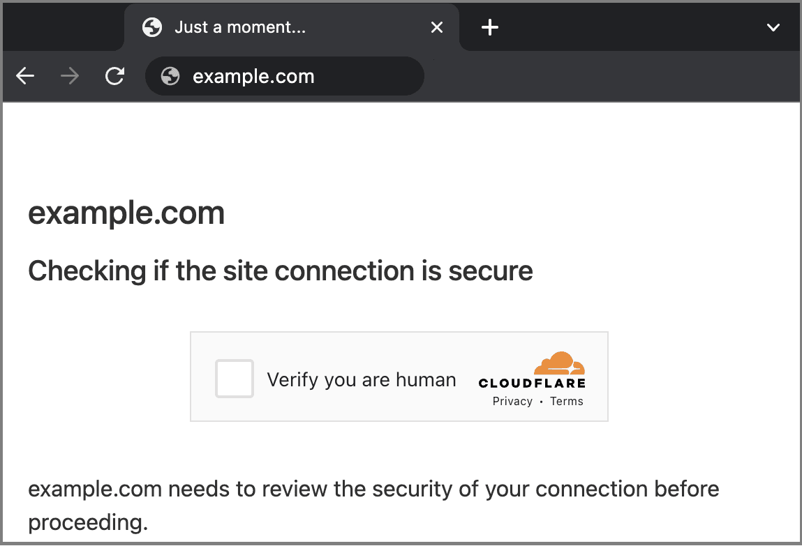 Cloudflare Challenge Page
