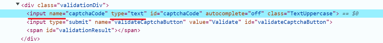 Exemplo CAPTCHA no DevTools